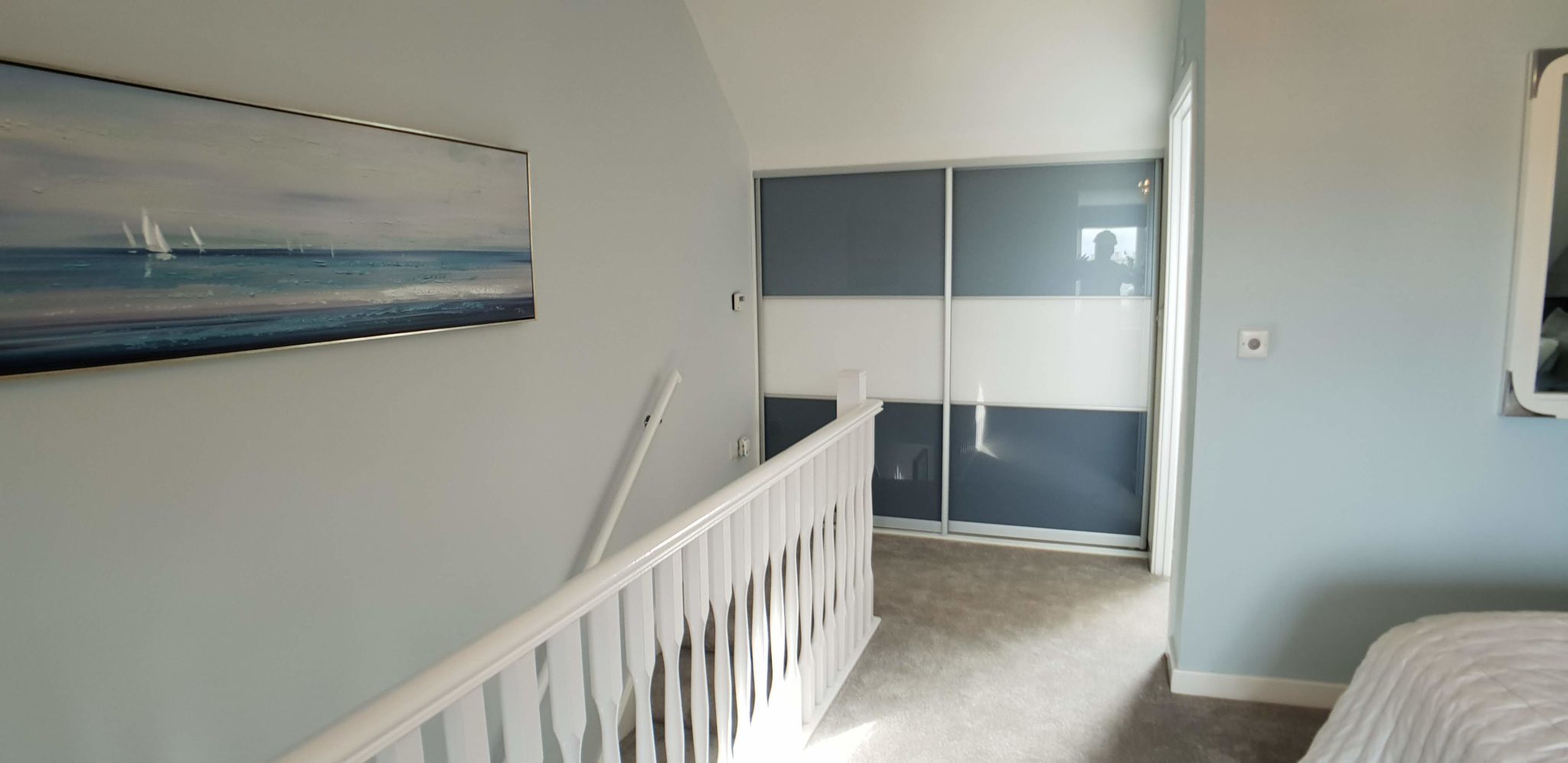 Slopped ceiling sliding wardrobe