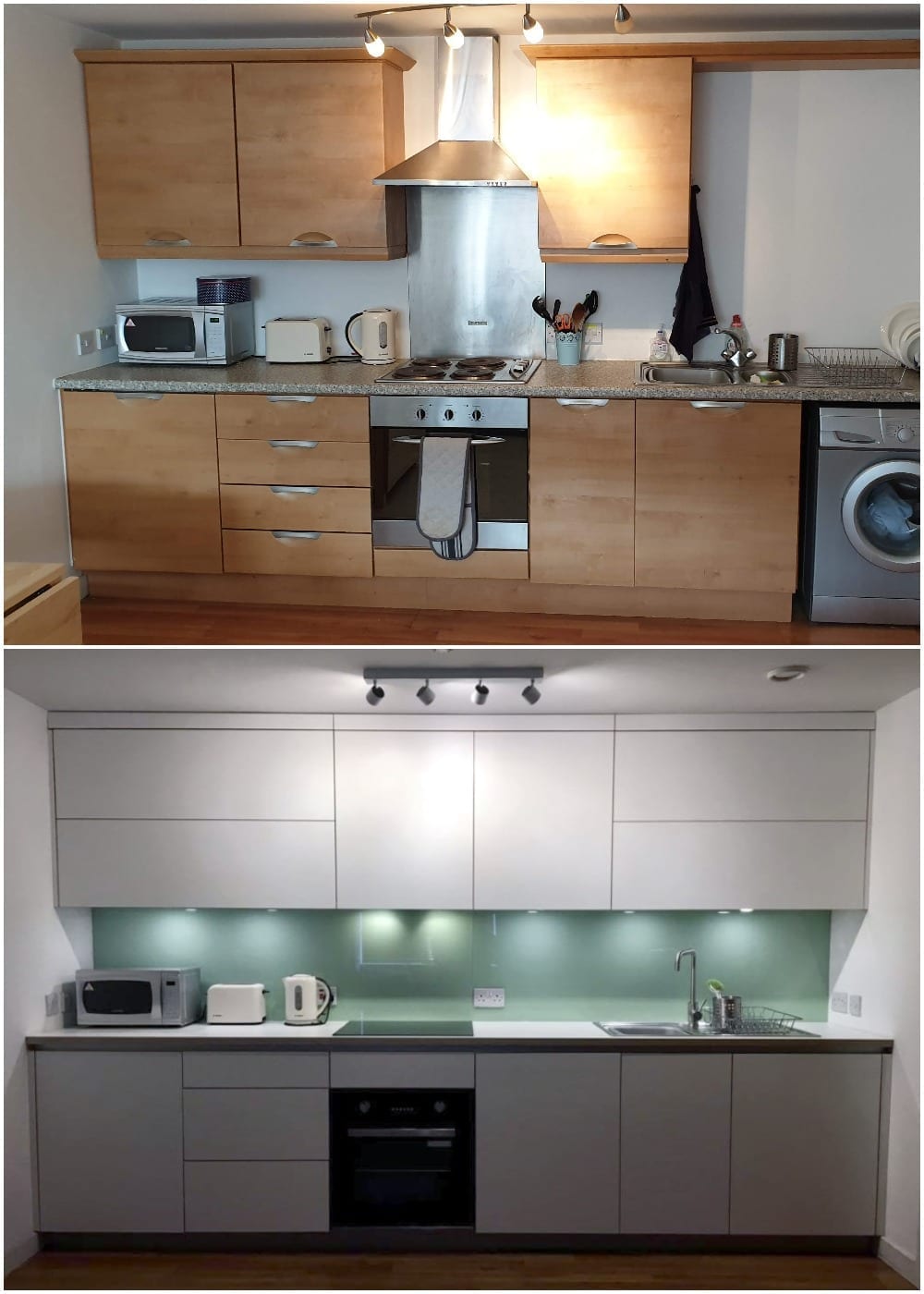 Before and after kitchen furniture