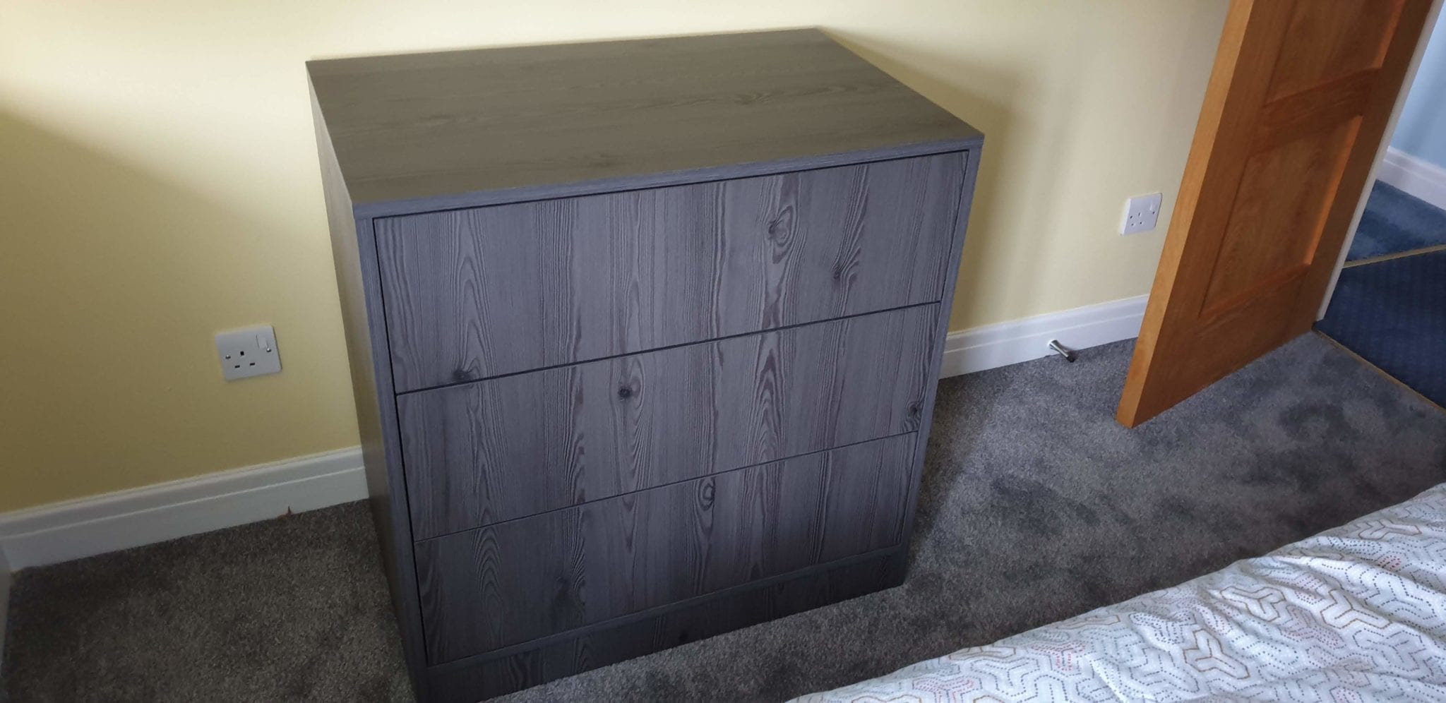 Dark wood drawer chest, Pontefract.